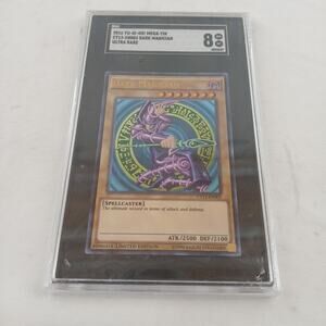Dark Magician – 2016 Yugioh! Mega-Tin Ultra Rare CT13-EN003 SGC 8 NM/MT Graded